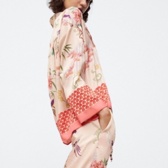 LAST NWT ZARA PRINT SHIRT - Picture 6 of 14